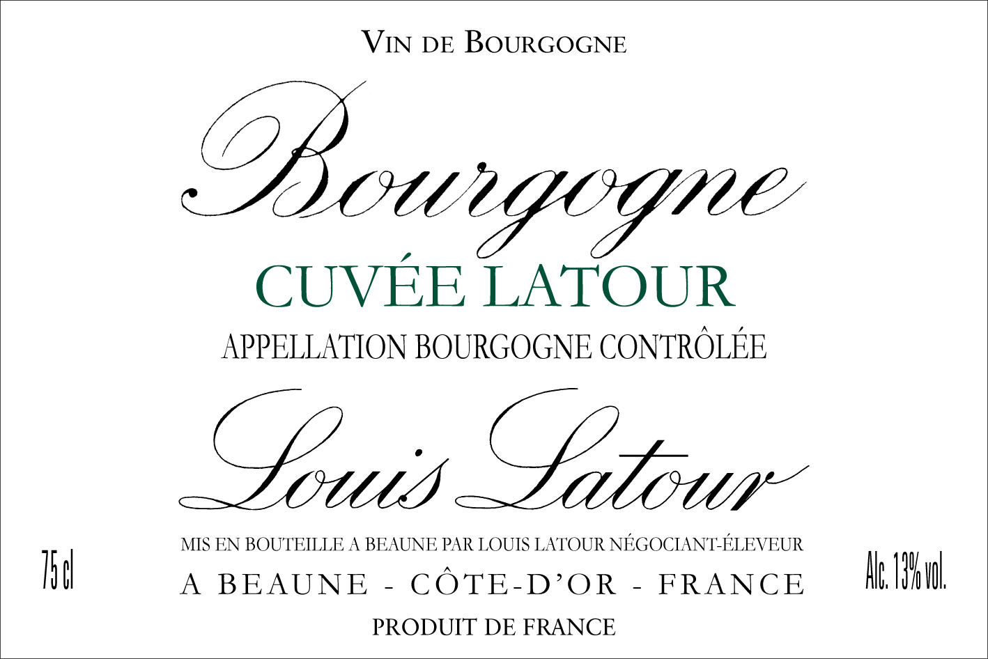 Bourgogne Blanc Cuvée Latour